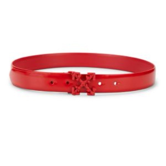 Off-White Accessories - Off-White Red Arrow-Buckle Leather Belt Small/Medium